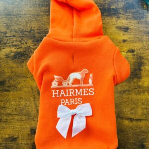 HAIRMES PARIS SWEAT SHIRT W/ WHITE BOWTIE