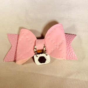 PINK QUILTED BAG BOWTIE